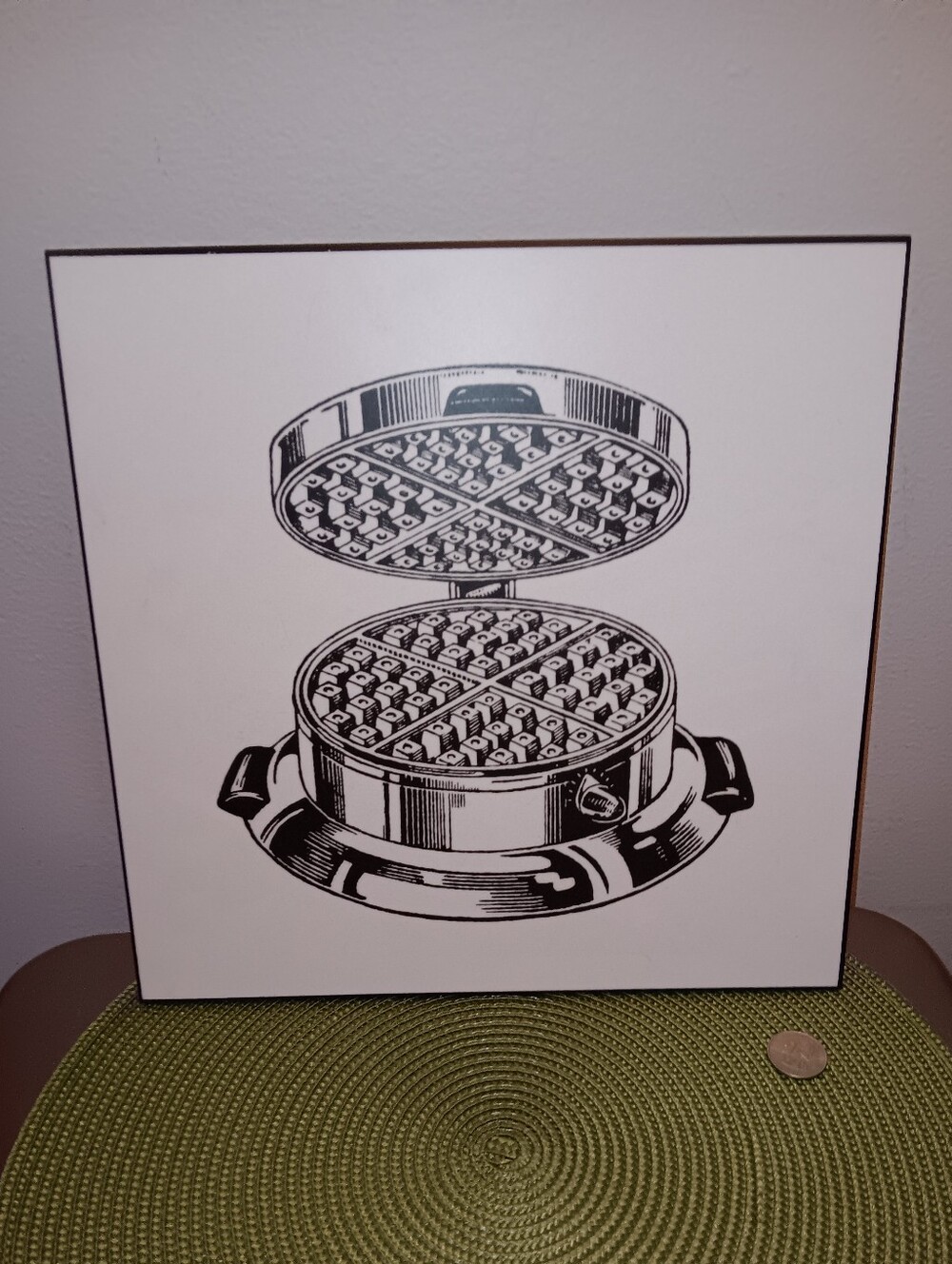 Vintage Waffle Iron, Kitchen Art Print